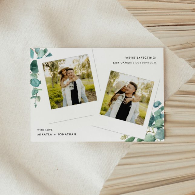 Anuncio Foto Polaroide moderna Embarazo acuarcal Floral (Subido por el creador)