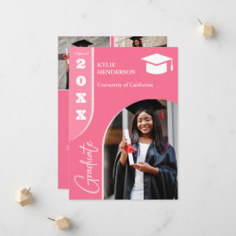 Anuncio Foto rosa de graduación moderna
