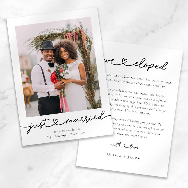 Anuncio Fotografía de Casados con Caligrafía de Corazón Mo (Subido por el creador)