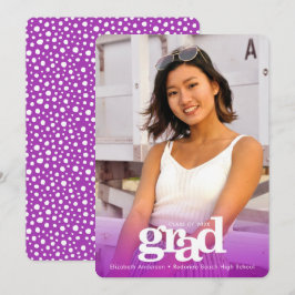 Anuncio Fotografía del personalizado de graduación morado 