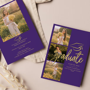 Anuncio Fotos de graduación 2026 Graduación Escritura púrp