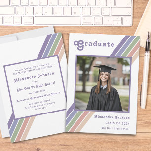 Anuncio Fotos de graduación retro groovy de los 70