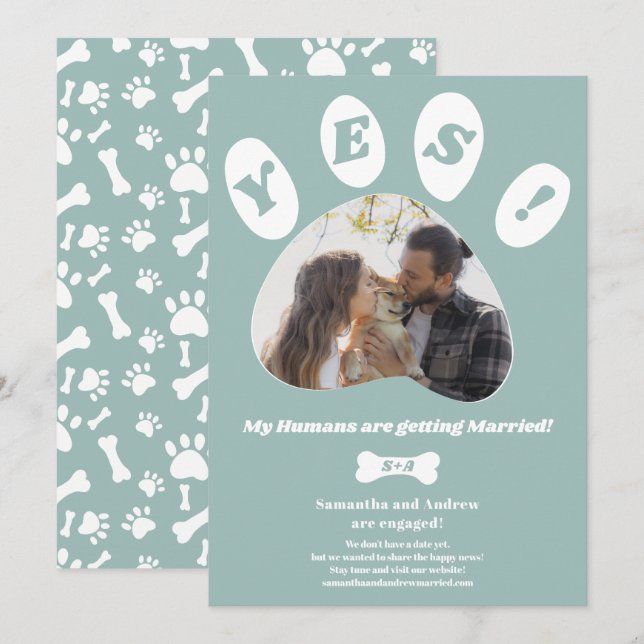 Anuncio Fotos de la pata de compromiso de mis seres humano (Anverso / Reverso)