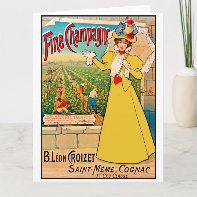 Anuncio francés vintage para champán fino (Anverso)