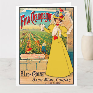 Anuncio francés vintage para champán fino