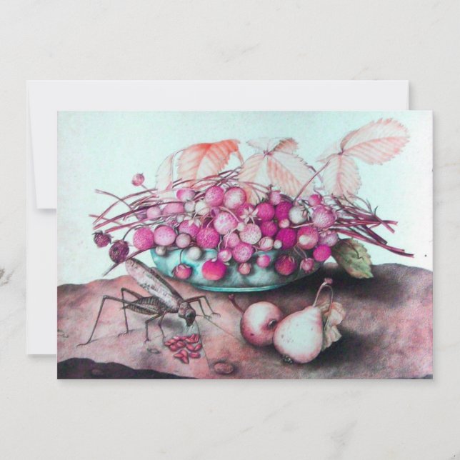 Anuncio FRUTAS DE TEMPORADA / FRESAS, PERLAS Fuchsia rosa (Anverso)