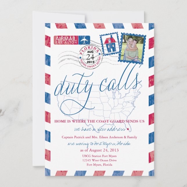 Anuncio Ft Myers Florida Envío Aéreo Traslado Militar (Anverso)