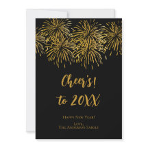 Fuegos artificiales de oro negro personalizados Fe