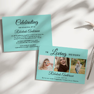 Anuncio Funeral moderno de 3 Collages de fotos