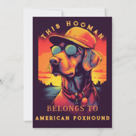 Anuncio Funny estadounidense Foxhound Dog Parent Personali