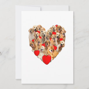 Anuncio Funny Heart Love Golden Retriever Día de San Valen