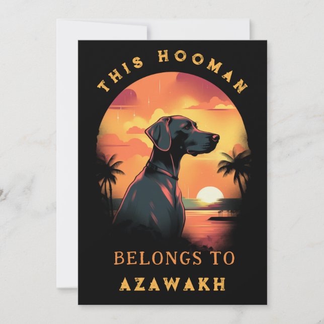 Anuncio Funny madre de perro Azawakh personalizada (Anverso)