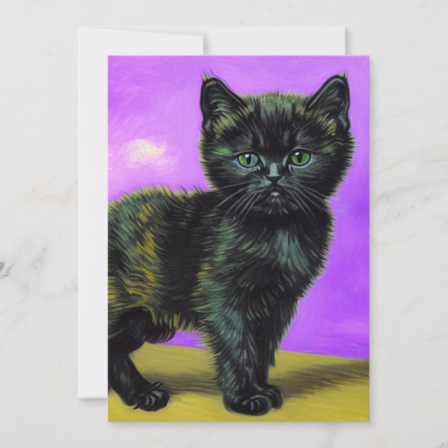 Anuncio Gato estilo Van Gogh (Anverso)