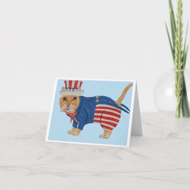 Anuncio Gato Tabby Naranja Tío Sam (Anverso)