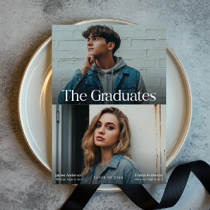 Anuncio Gemelo Mínimo Doble Articulado Foto Graduación