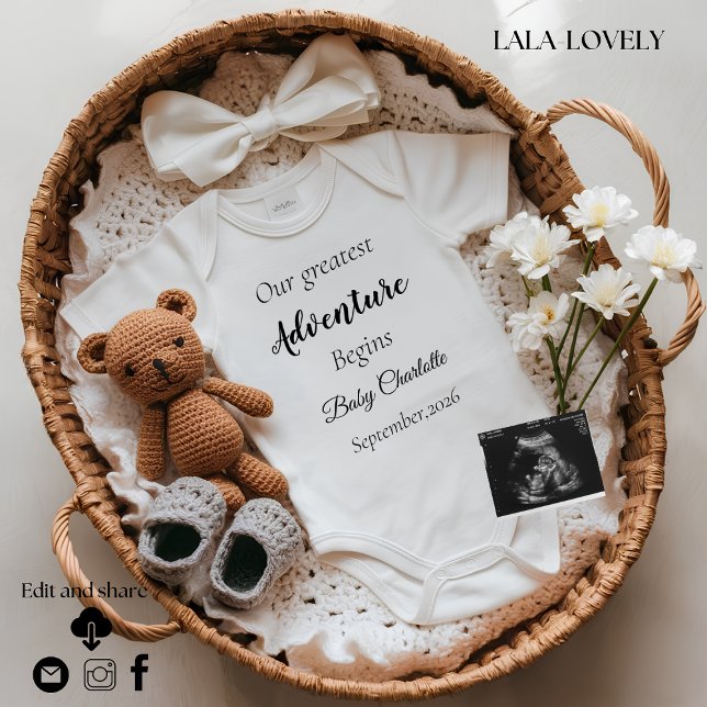 Anuncio  Gender Neutral Pregnancy Announcement card (Subido por el creador)