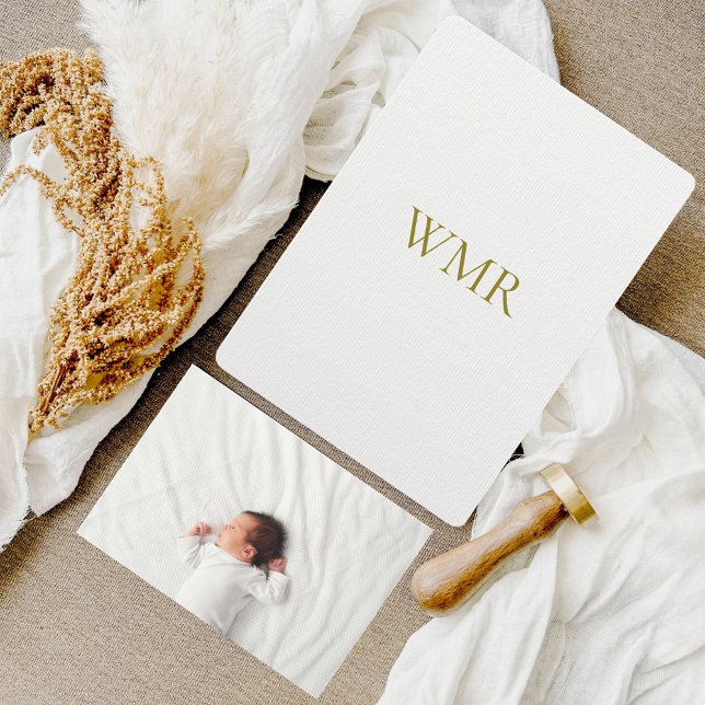 Anuncio Género monograma Nacimiento neutral (Subido por el creador)