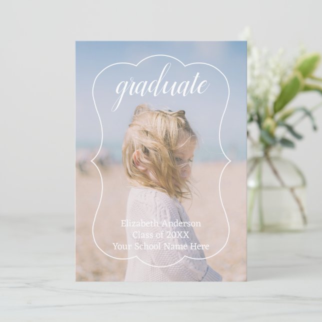 Anuncio Geometric Frame Kids Photo Graduation (Anverso de pie)