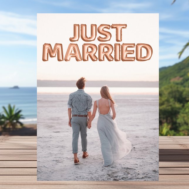 Anuncio Globos de Foto de Boda de Oro Rosa Recién Casados (Subido por el creador)