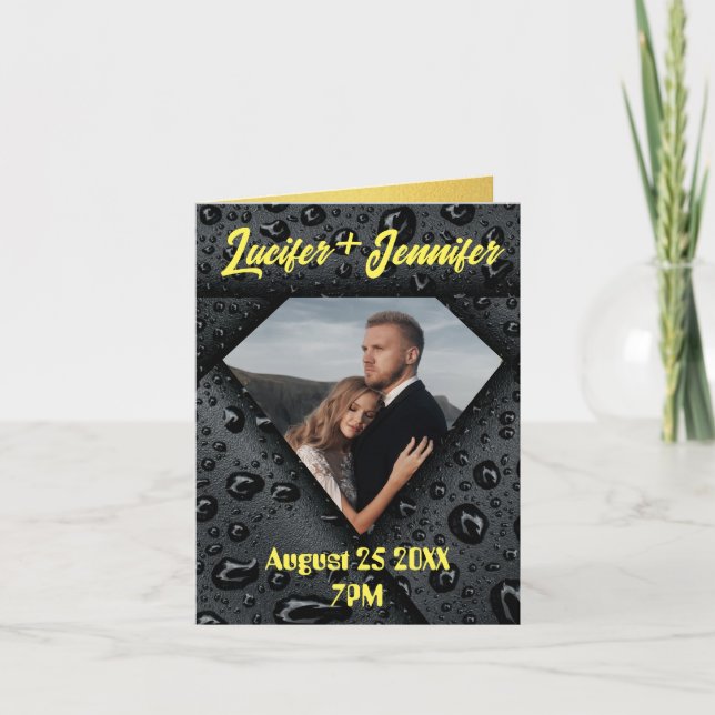 Anuncio Golden Diamond Modern Elegant Customized Wedding (Anverso)