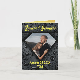 Anuncio Golden Diamond Modern Elegant Customized Wedding