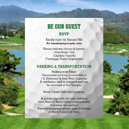 Anuncio Golf Bar Mitzvah Guest Card
