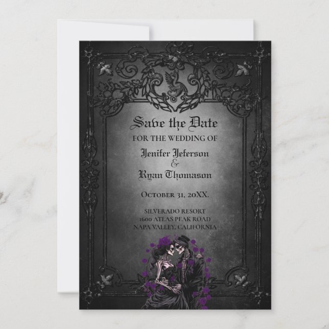 Anuncio Gothic Halloween wedding invitation (Anverso)