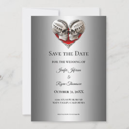Anuncio Gothic halloween wedding save the date invitation