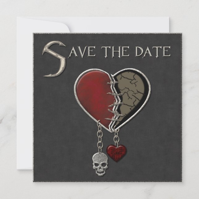 Anuncio gótico de Save the Date - Invitación (Anverso)
