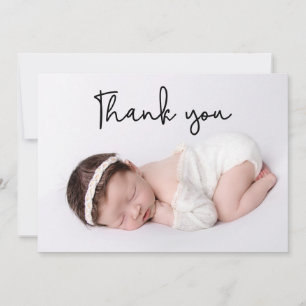 Anuncio Gracias moderno guión foto bebé nacer