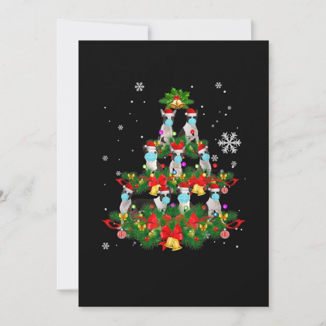 Anuncio Gracioso Boston Terrier Christmas Tree Mask Xmas (Anverso)