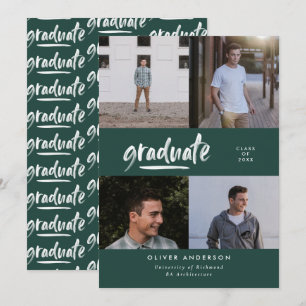 Anuncio Grad multi Foto Script Verde Moderno