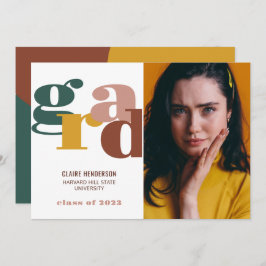 Anuncio Grado colorido moderno retro negrita graduación