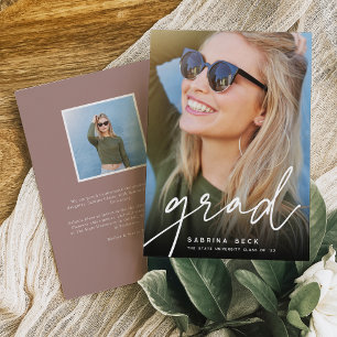 Anuncio Grado con guiones Graduación fotográfica