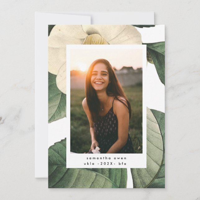 Anuncio Grado de la Universidad de Fotografía de Flores Bl (Anverso)