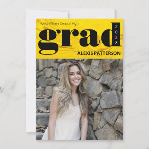 Anuncio Grado de oro moderno de dos graduaciones de fotogr