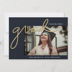 Anuncio Grado escrito a mano en Marina y Graduación de Oro