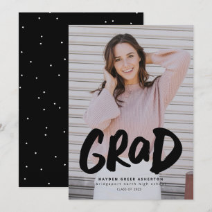 Anuncio Grado negrita, graduación moderna de una foto en n
