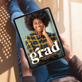 Anuncio Grado negrita simple graduación de foto vertical