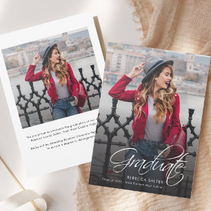 Anuncio Graduación 2025 Calligraphy Grad Photo