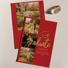 Anuncio Graduación 2025 Collage de fotos de graduados de O