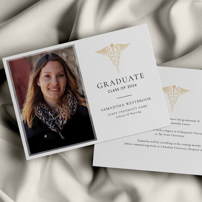 Anuncio Graduación 2025 Foto de posgrado de enfermería (Nurse Pinning Graduation Photo Announcement)