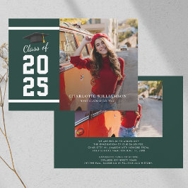 Anuncio Graduación 2025 Foto Grad Verde y Blanco