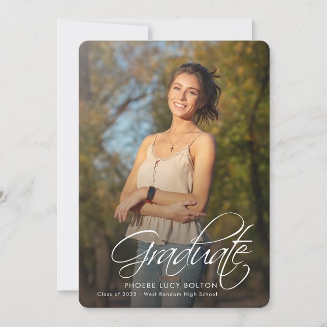 Anuncio Graduación 2025 Fotografías de grado Caligrafía Se (Anverso)