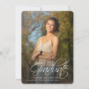 Anuncio Graduación 2025 Fotografías de grado Caligrafía Se