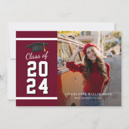 Anuncio Graduación 2025 Fotos de grado Graduado en Borgoña