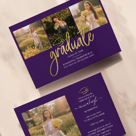 Anuncio Graduación 2025 Fotos de Graduación Script Púrpur