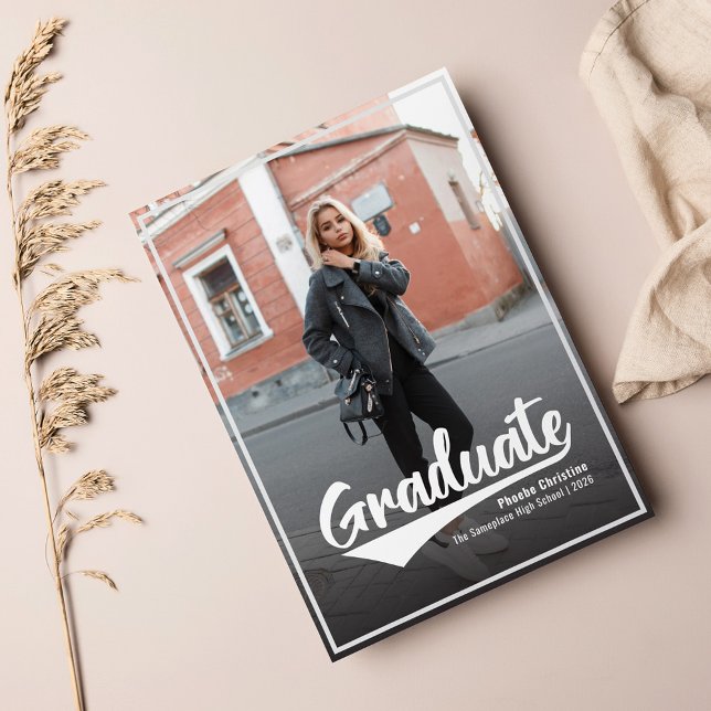 Anuncio Graduación 2025 Photo High School Grad (Class of 2025 Graduation Photo Announcement)