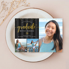 Anuncio Graduación 3 collage de fotos moda de escritura de