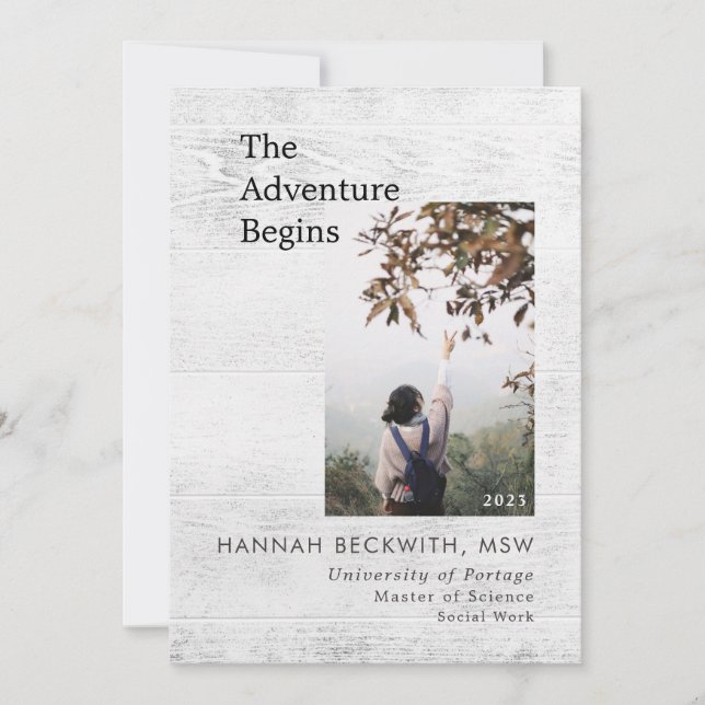 Anuncio Graduación 3 Foto Adventure empieza a ser rústica (Anverso)